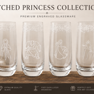 Etched princess glassware collection