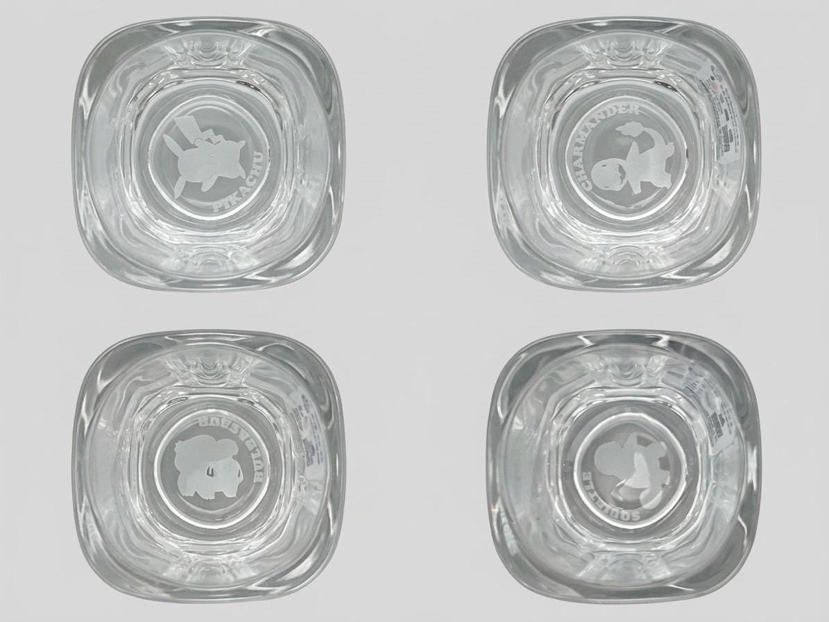 Pokemon 4 Shot Glasses Engraved Set