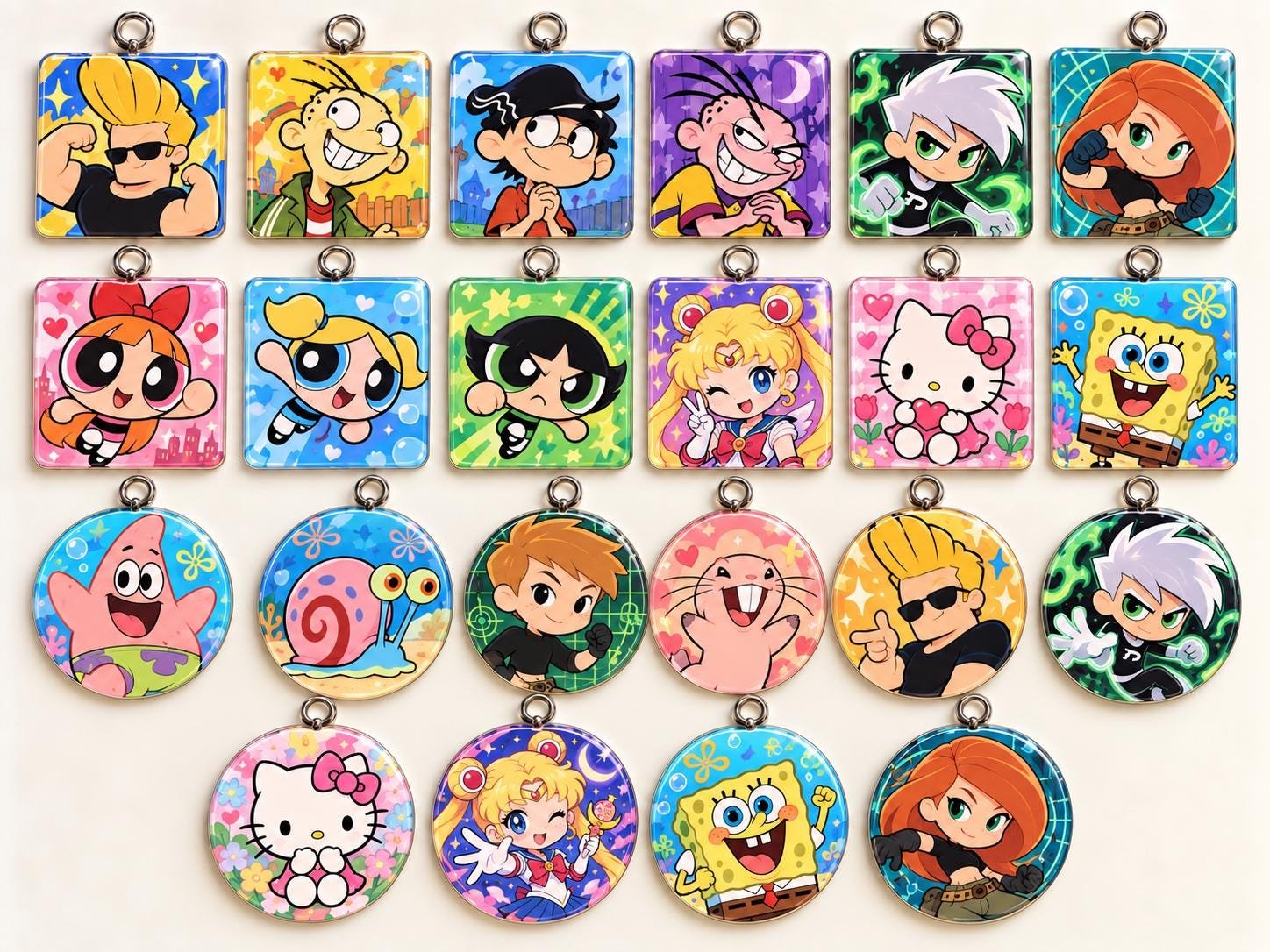 Cute Chibi Anime Cartoon Keychains